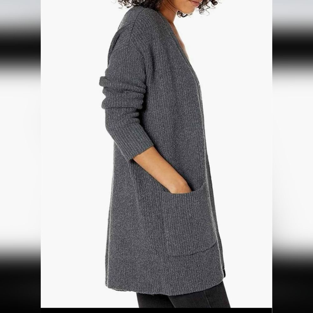 Goodthreads Charcoal Open-Front Cardigan - Picture 2 of 3